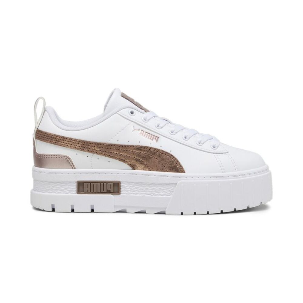 Puma White and Bronze Women's Sneakers